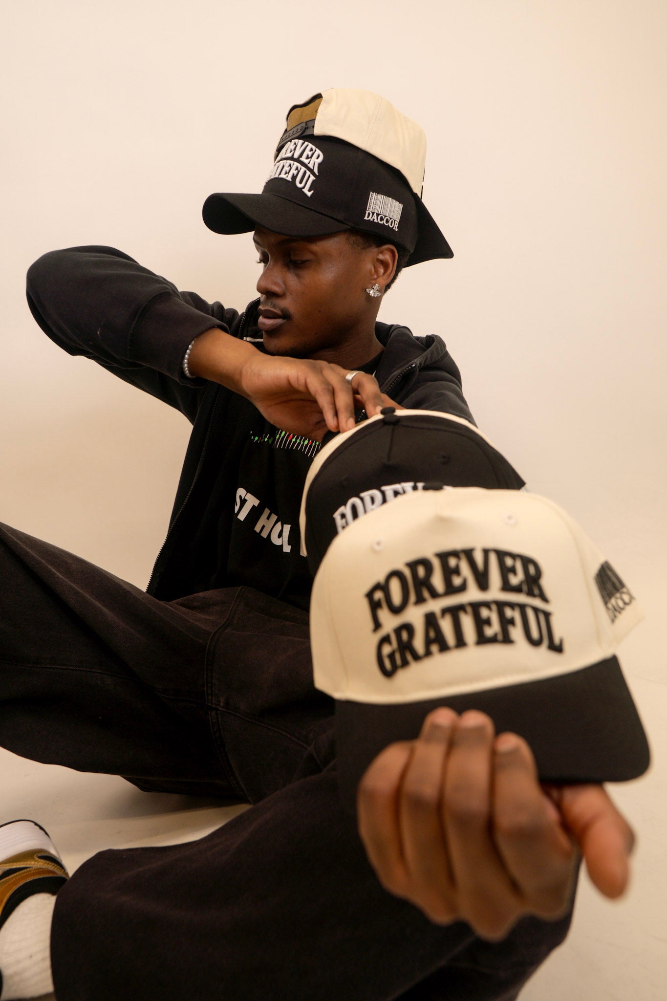 Forever Grateful Hat in Cream