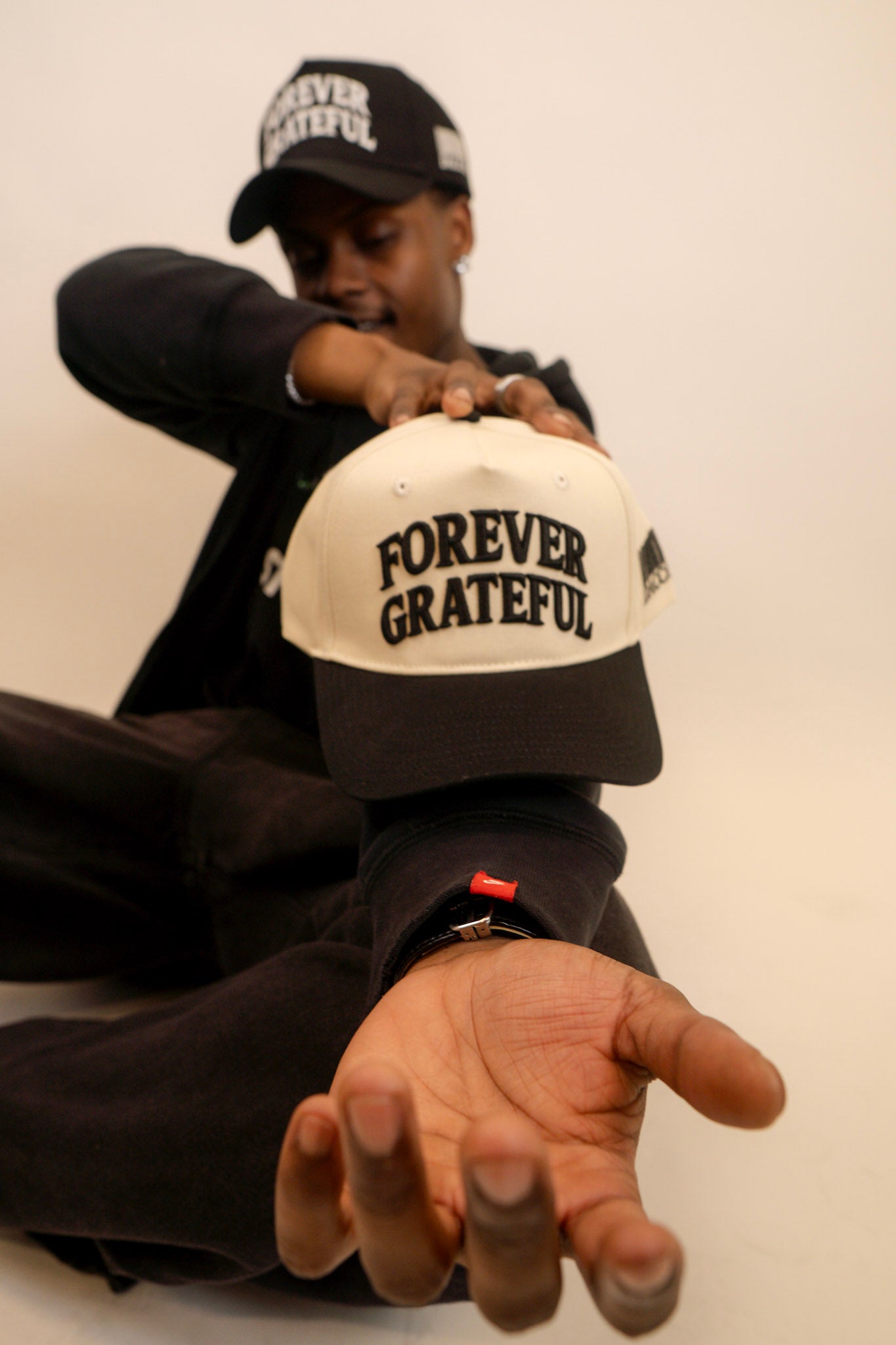 Forever Grateful Hat in Cream