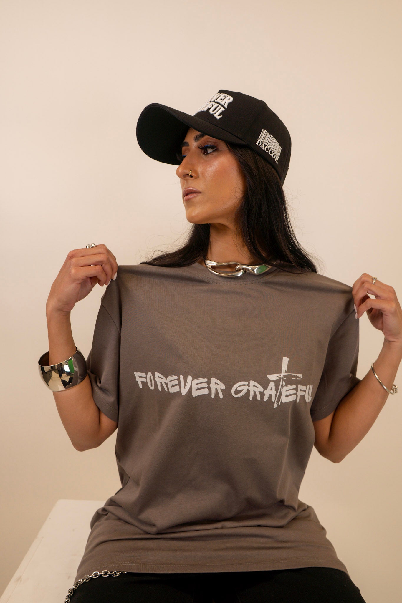 Forever Grateful Tee in Grey